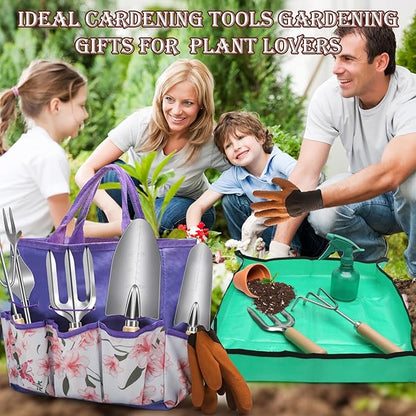 Gardening Tools Set, 11 Piece Garden Hand Tools, Garden Tools Set with Rust-Proof,Fashion and