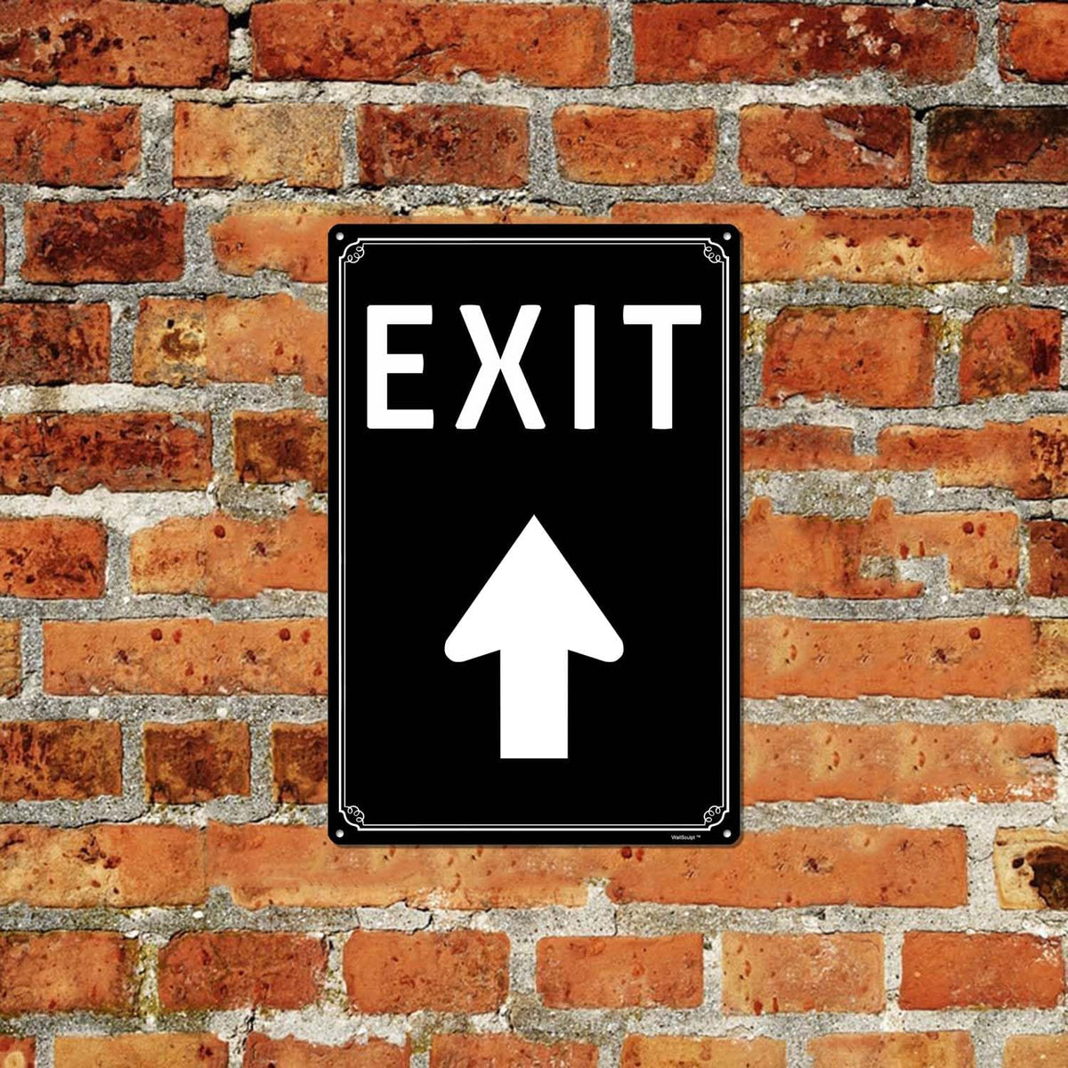 8x12" Exit Sign with Up Arrow - High-Intensity Aluminum Parking Lot Sign, Weatherproof &