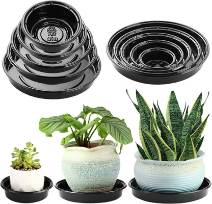 Plant Saucer 30 Pack Plant Trays for Pots 4/6/8/10/12 Inch Plastic Plant Saucers for Outdoors &