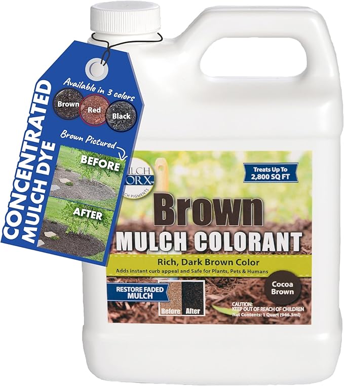 Sanco Industries MulchWorx Brown Mulch Color Concentrate - 2,800 Sq. Ft. - Rich Dark Brown Mulch
