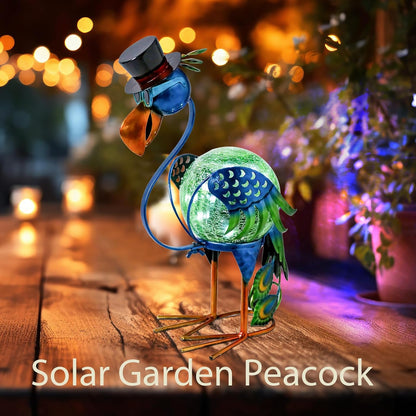 MUMTOP Peacock Solar Lights Outdoor, Solar Lantern Outdoor Decorative Waterproof LED Peacock Lights