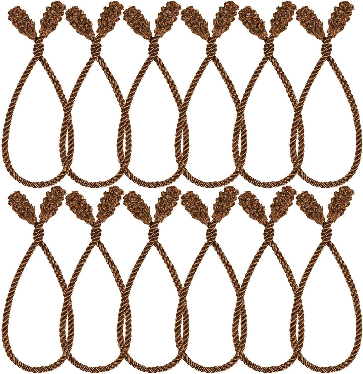 Shappy 12 Pieces Christmas Garland Banister Ties Christmas Decorative Reusable and Flexible Twist