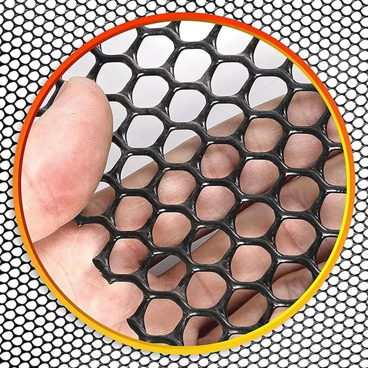 Plastic Wire Mesh Fence, Black Safety Fence Balcony Protection Net 39.3 Inch X 32.8FT Poultry Fence