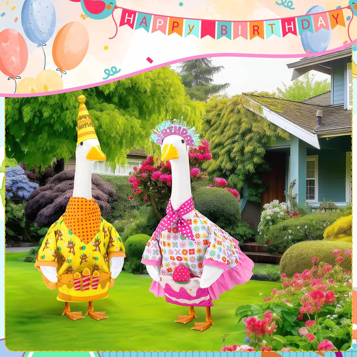 Abbylike Porch Goose Outfits Porch Yard Goose Outfits Clothes Costume Fits Large 23'' Cement for