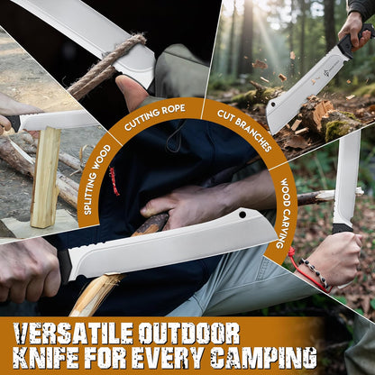 Dream Reach Heavy Duty Machete - Portable Full Tang Outdoor Survival Knife with Sheath Strap for