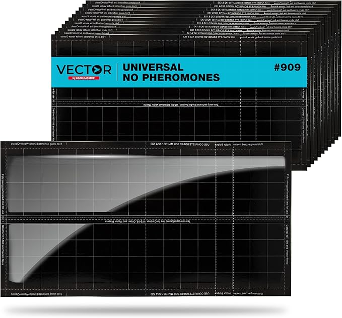 Catchmaster Vector Universal Replacement Glue Boards White, UV Light Fly Trap for Home, Unscented