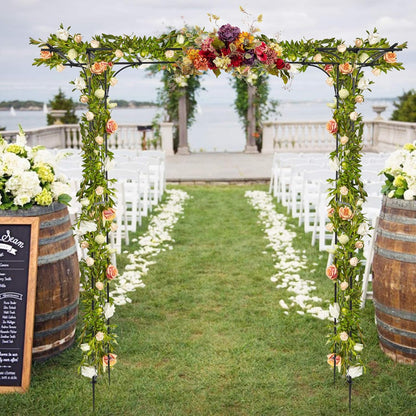 VINGLI Garden Arbor, Arch Archway for Wedding Ceremony Party, Steel Garden Trellis for Plant