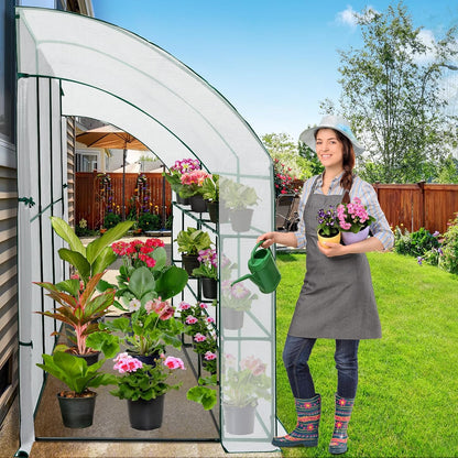 EAGLE PEAK 3 Tier Lean to Portable Greenhouse, Heavy-Duty Indoor & Outdoor Garden with Wire
