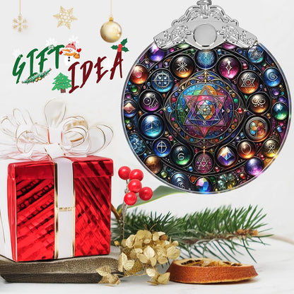 Alchemy Stained Glass Ornament - Christmas Ornament - Christmas Decorations for Tree - Holiday