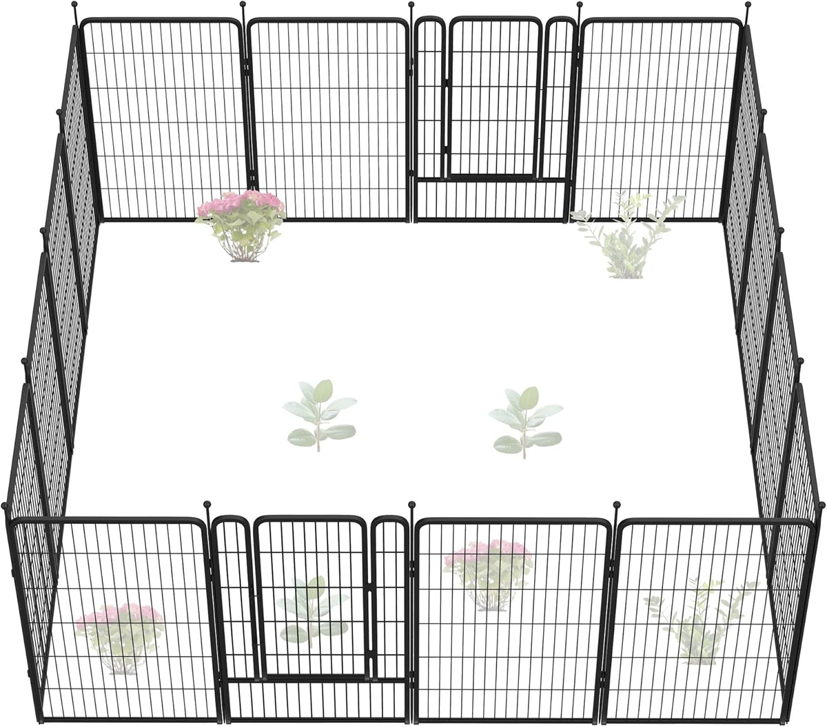 FXW Garden Fence Outdoor for The Yard – 45in(H) x 36.4ft(L) Heavy Duty Metal Animal Barrier for Dog