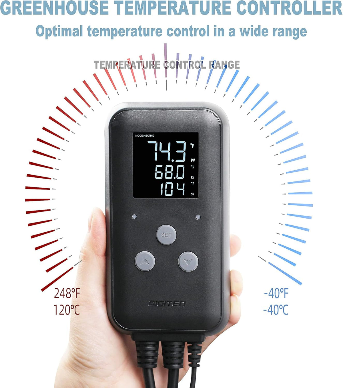 DIGITEN Heat Mat Thermostat Waterproof Temperature Controller DTC315 Greenhouse Aquarium Plug in