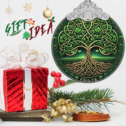 Christmas Tree of Life Stained Glass Ornament - Holiday Home Decor - Gift Exchange Present - The