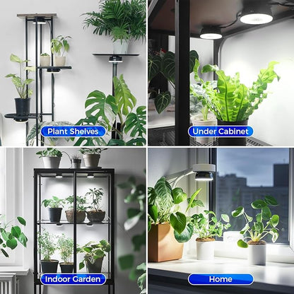 Barrina Orbgrow OG09 Puck LED Grow Light, 5000K 9W(135 Watt Equiv), Plant Lights for Indoor Plants