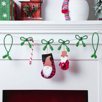 Shappy 24 Pieces Christmas Garland Banister Ties Christmas Decorative Reusable and Flexible Twist