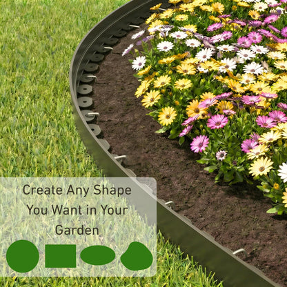 Bluepro Landscape Edging, 2 Inch 100 ft Garden Border Edging Upgraded with 150 Steel Stakes