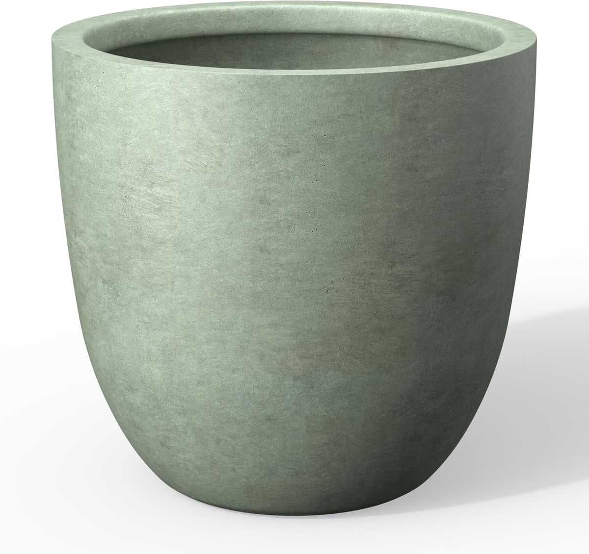 Kante 18 Inch Dia Round Concrete Planter, Indoor Outdoor Large Plant Pot with Drainage Hole and