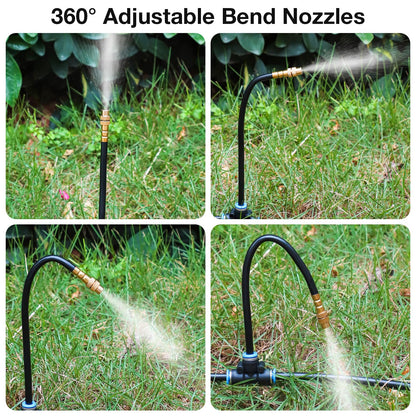 MIXC 200Ft 1/4" Drip Irrigation System,2026-Upgrade Garden Irrigation Kit with 32pcs Adjustable