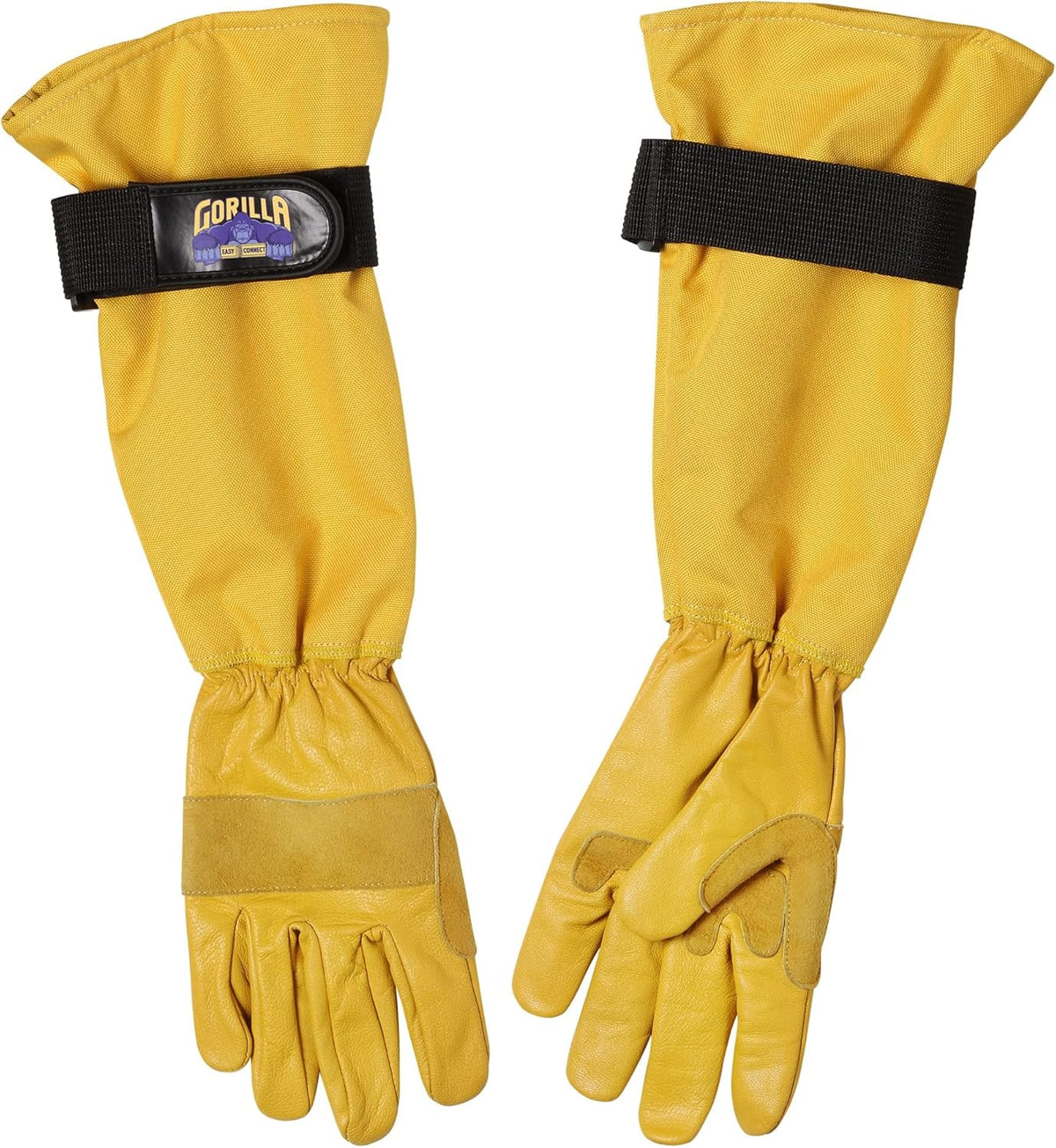 GORILLA EASY CONNECT Gardening Gloves Lightweight Tough Heavy Duty Long Sleeve Leather Pruning