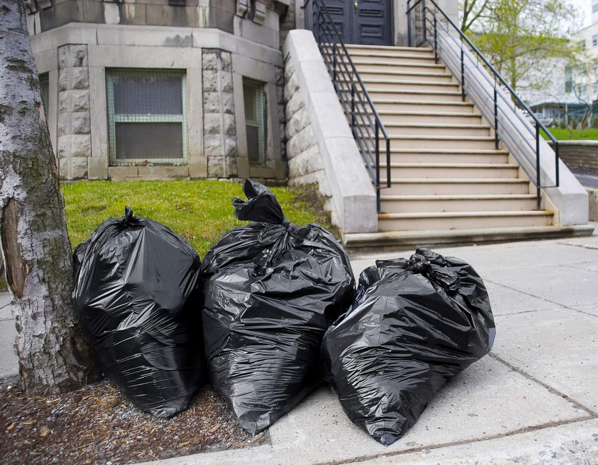 Tasker 55-60 Gallon Trash Bags Heavy Duty | Value 50 Count Bags w/Ties | Extra Large Industrial