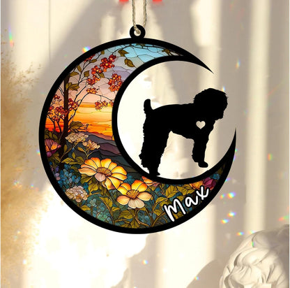 Personalized Dog Memorial, Custom Name Schnoodle Dog Christmas Ornament with Name, Custom Breeds