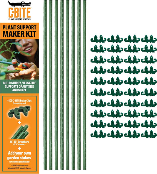 Plant Support Maker Kit – Modular Trellis Building System with Short Stakes & Extra Clips