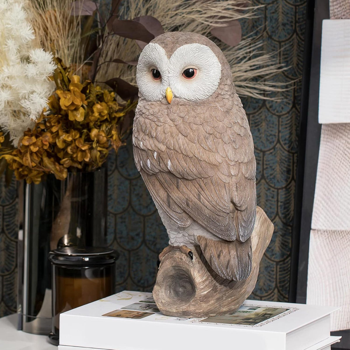 Owl Outdoor Statues Garden Yard - Decoration Home Decor Indoor Desk Tabletop Collectible Figurines