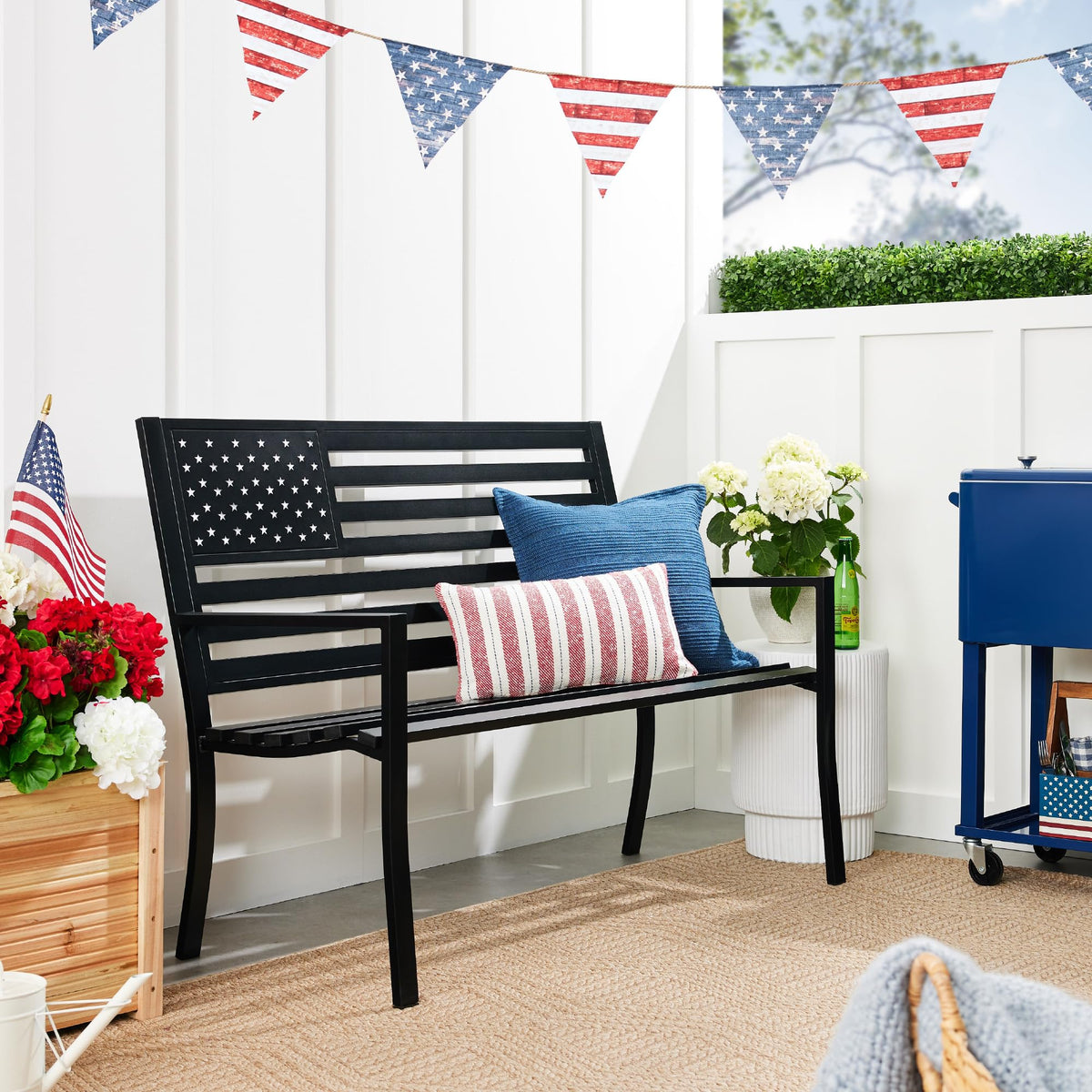Best Choice Products Outdoor Bench 2-Person Steel Indoor/Outdoor Bench for Garden, Patio, Porch