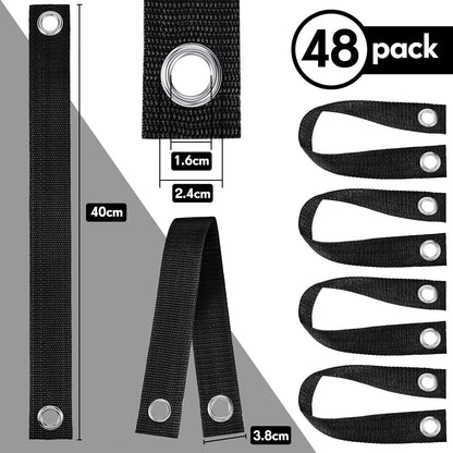 48 Pcs 15.74 Inches Tree Straps for Staking with Grommet Heavy Duty Young Tree and Plant Supports