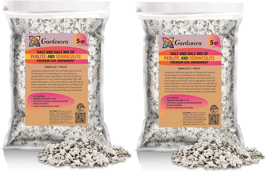Gardenera Perlite and Vermiculite Mix for Cactus, Succulent, and Bonsai Trees - 10 Quart - Promote
