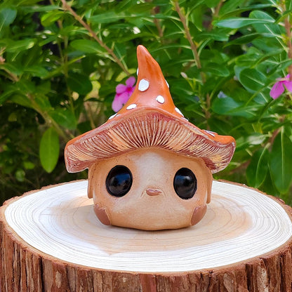 Whimsical Mushroom Garden Statue, Garden Mushrooms Outdoor Decor Gnome Garden Decor Fairy Garden