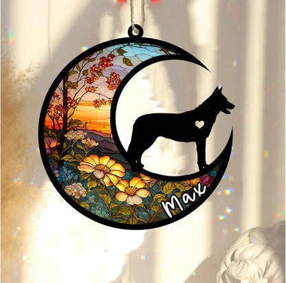 Personalized Dog Memorial, Custom Name Czechoslovakian Wolfdog Dog Christmas Ornament with Name