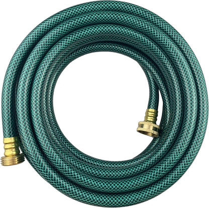 PVC Garden Hose 1/2 Inch Green Heavy Duty Water Hose with Solid Brass Fittings,No Leaking