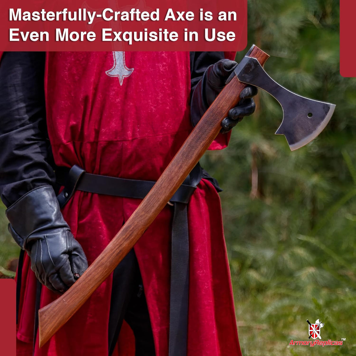 Armory Replicas™ Functional Two-Handed Scandinavian Battle Axe - Tempered High Carbon Steel Boar