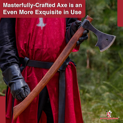 Armory Replicas™ Functional Two-Handed Scandinavian Battle Axe - Tempered High Carbon Steel Boar