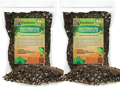 Gardenera Premium Dumb Cane Potting Soil Mix - Ideal Blend for Growing Robust and Healthy Dumb Cane