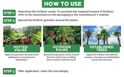8-4-8 Professional Palm Tree Fertilizer Plant Food; for Indoor Potted Plants and Outdoor Landscape