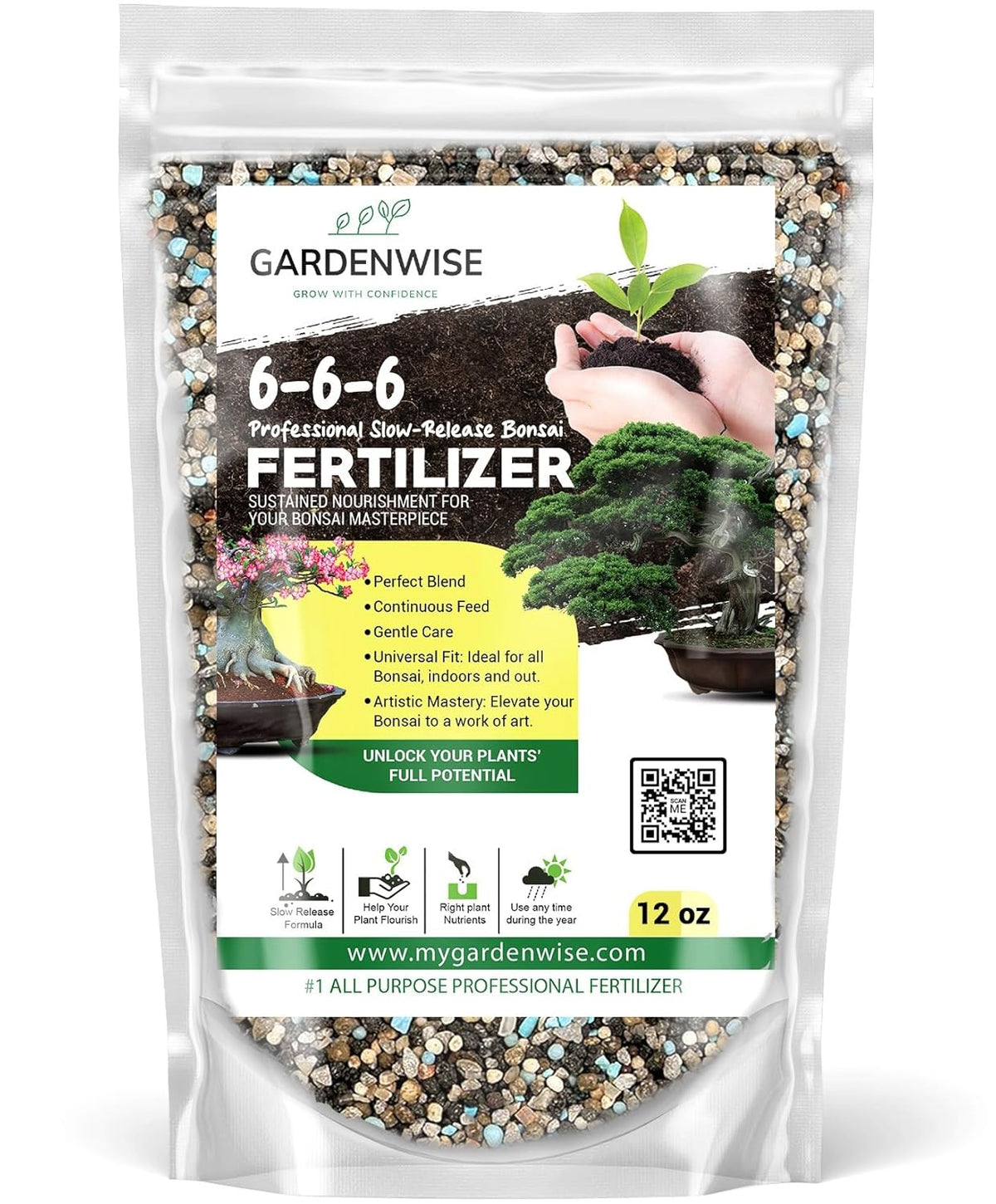 Bonsai Fertilizer Pellets – Slow-Release Bonsai Tree Fertilizer & Food for Compact Growth, Dense