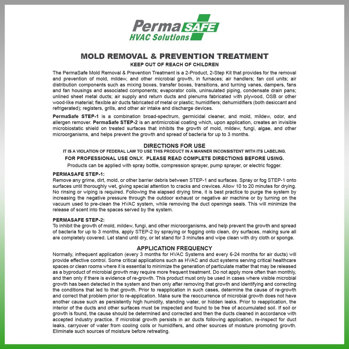 PermaSafe HVAC Solutions, Mold Removal & Prevention Treatment, and Indoor Air Quality Enhancer for