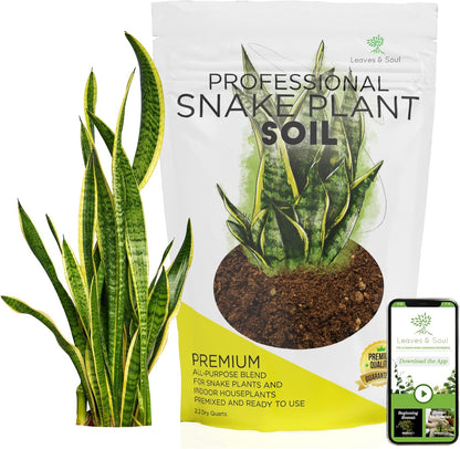 Professional Snake Plant Soil | Large 2.2 Quarts Ready to Use for Snake Plants | Peat Moss, Coco