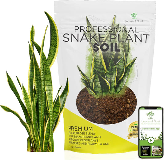 Professional Snake Plant Soil | Large 2.2 Quarts Ready to Use for Snake Plants | Peat Moss, Coco