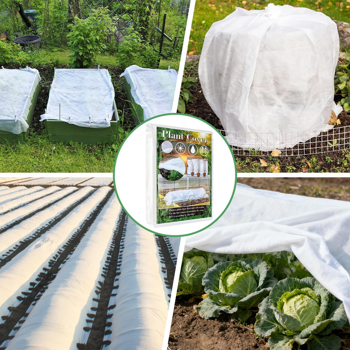 Plant Covers Freeze Protection 6.6 ft x 16 ft Floating Row Cover 1oz/yd² Garden Fabric Plant Cover