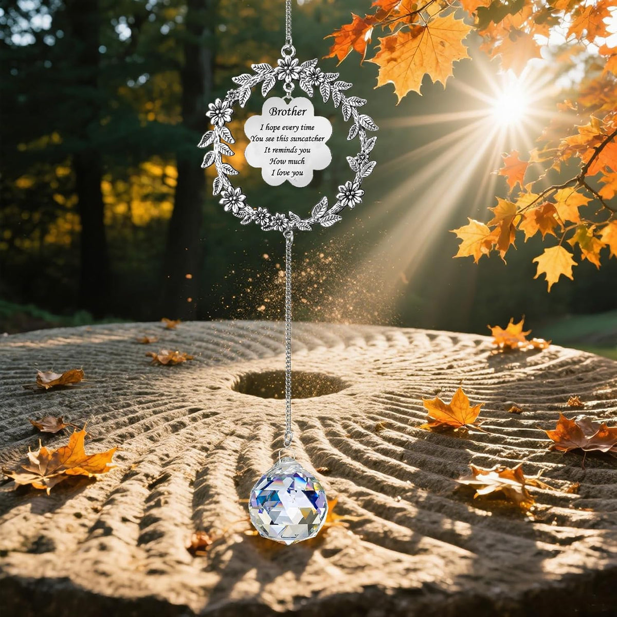 Suncatcher Gifts for Brother,Valentines Birthday Gifts for Brother, Sun Catcher for Christmas