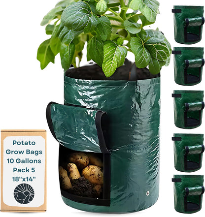 SunVara Potato Grow Bags 10 Gallon Grow Bags 5 Pack
