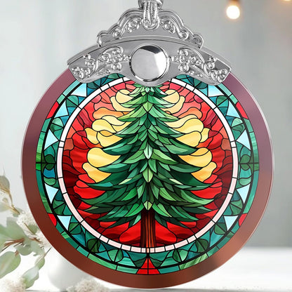 Stained Glass Christmas Ornaments, Jocidea Ornaments for Christmas Tree, Christmas Tree Decor