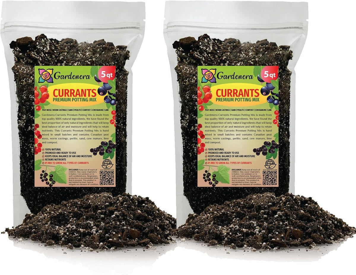 Gardenera Premium Currant Plant Potting Soil Mix - Optimal Nutrient-Rich Blend for Thriving and