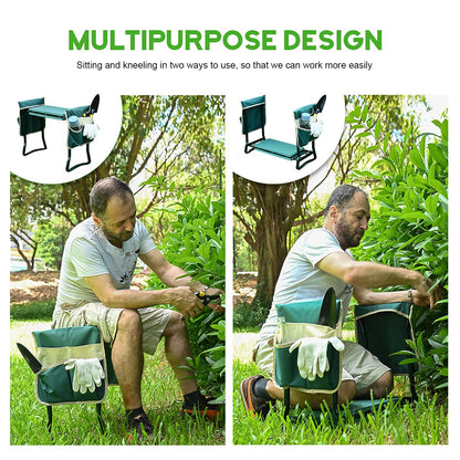 KVR Upgraded Garden Kneeler and Seat with Thicken & Widen Soft Kneeling Pad,Heavy Duty Foldable