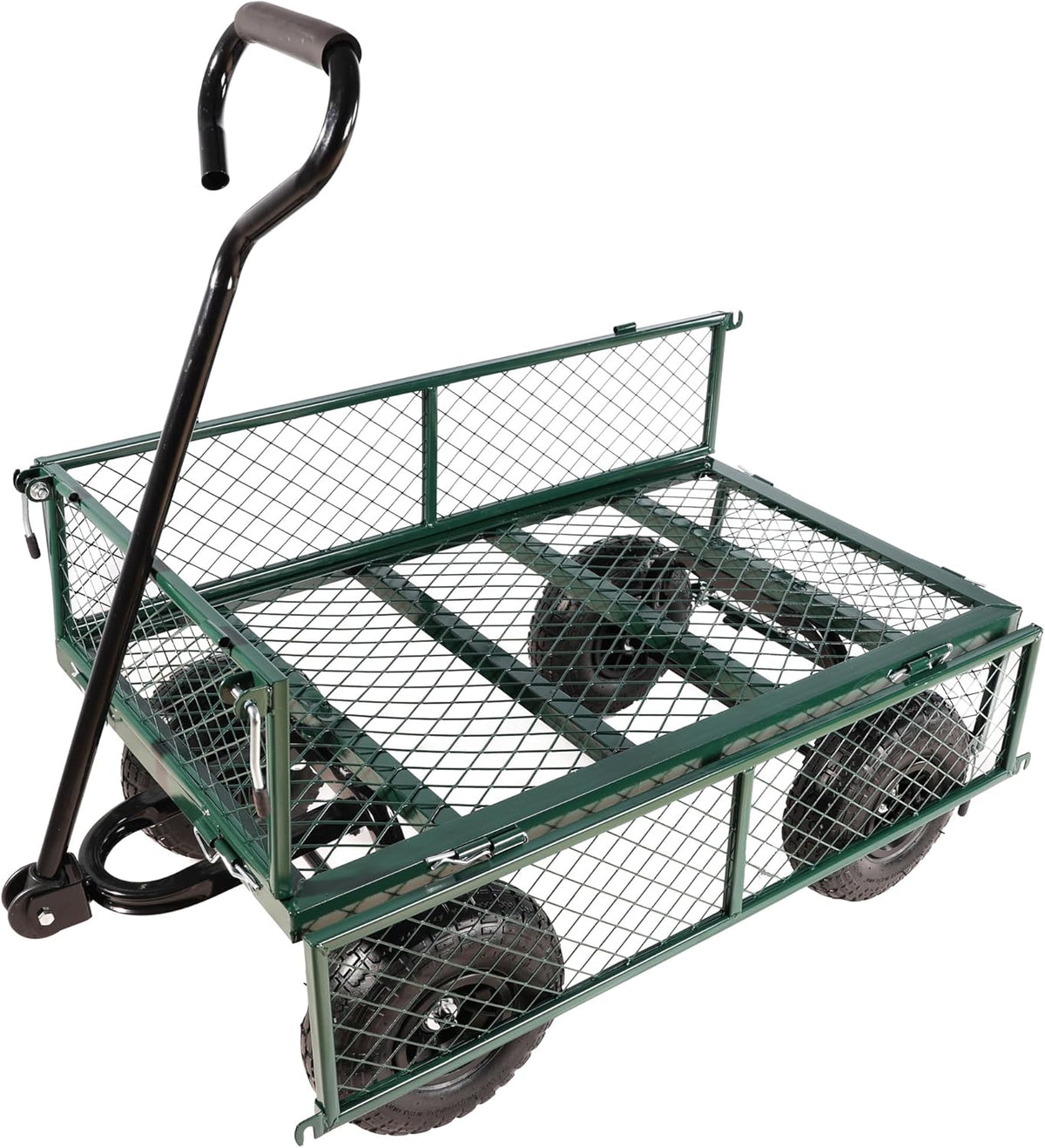 with a Four-Wheeled Trailer with a Double-Deck Detachable Side,The Steel Multifunctional Heavy-Duty