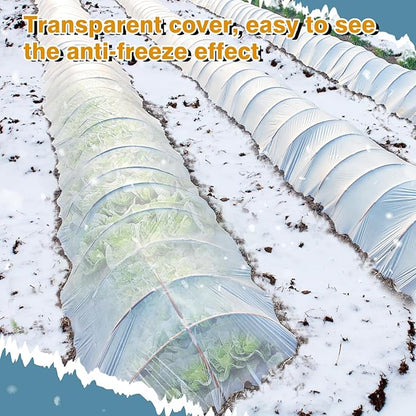 Alphatool Greenhouse Cover Plastic Sheeting - 10 x 50 ft Plant Covers Freeze Protection, Frost