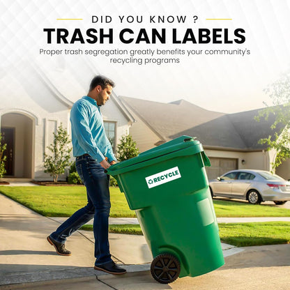Recycle Sticker for Trash Bins – Heavy Duty, Recycle Only Sticker - 3-5 Year Indoor/Outdoor Rated