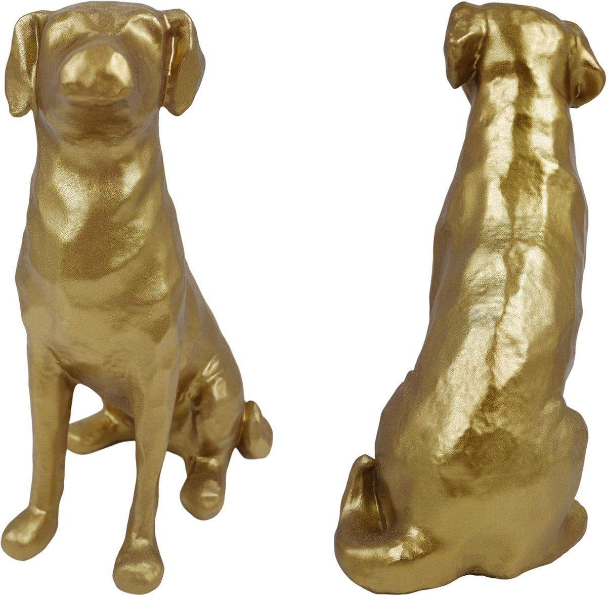 The Labrador Sculpture 11.5x7x5.5 inches, Dog Statue for Home Decor Accents, Gold Lab Retriever